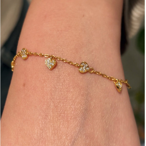 "Where There Is Love, There Is Magic" Sterling Silver Heart Bracelet | Silver