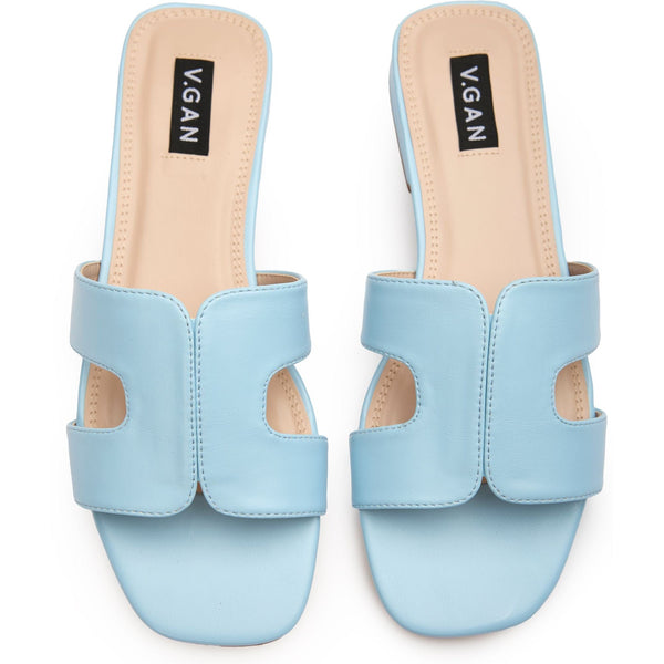 V.GAN Bok Women's Vegan Leather Slider Sandals | Light Blue