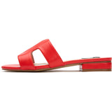 Immaculate Vegan - V.GAN Bok Women's Vegan Leather Slider Sandals | Red