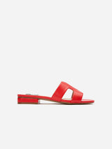 Immaculate Vegan - V.GAN Bok Women's Vegan Leather Slider Sandals | Red UK3 / EU36 / US5