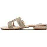 Immaculate Vegan - V.GAN Bok Women's Vegan Leather Slider Sandals | Metallic