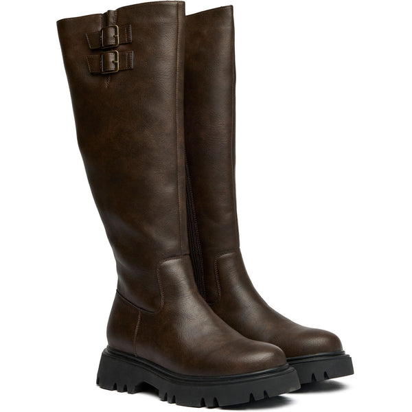 Bram Women's Vegan Leather Knee High Boots | Brown
