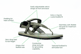 Immaculate Vegan - Bahé Respire Grounding Barefoot Sandal (Women's) - Olive