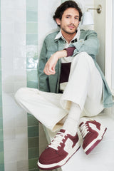 Immaculate Vegan - Dream Big Unisex Vegan Corn Leather Sneakers | Burgundy