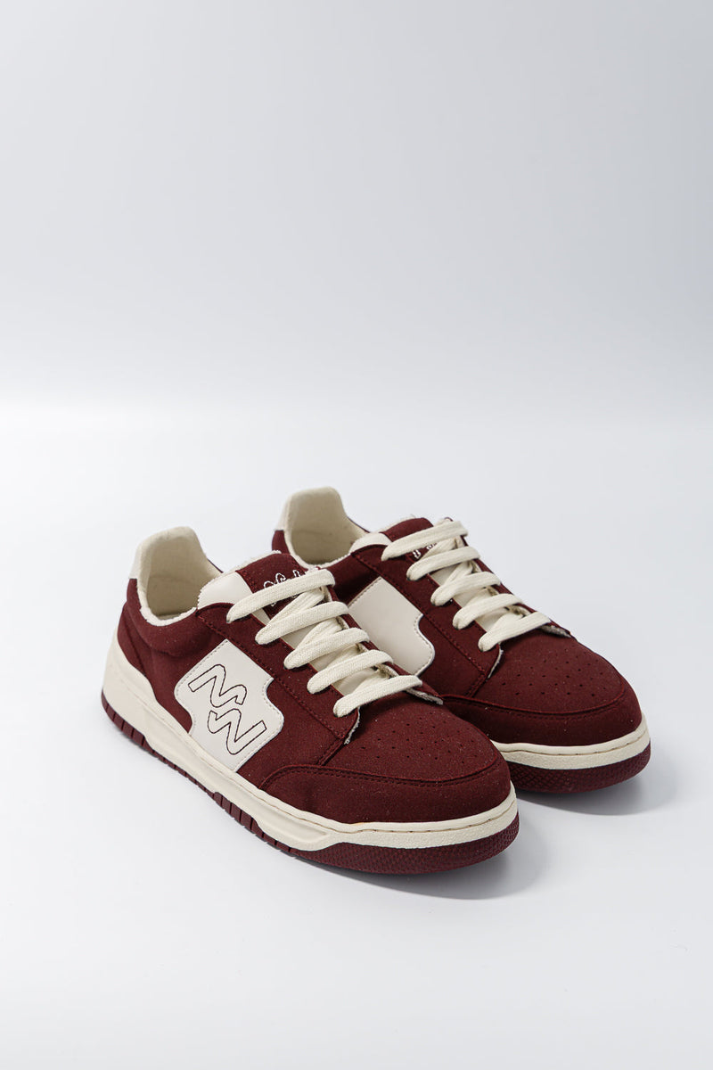 Dream Big Unisex Vegan Corn Leather Sneakers | Burgundy