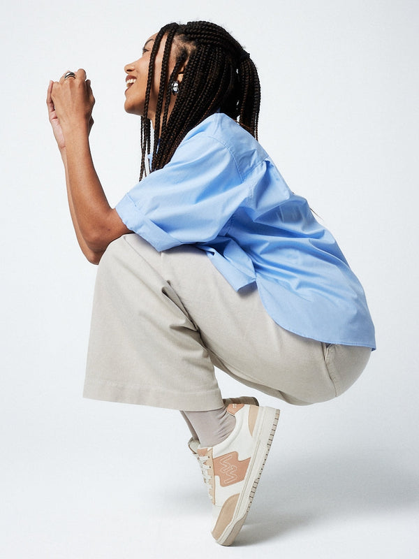 Dream Big Unisex Vegan Corn Leather Sneakers | Cafe Latte