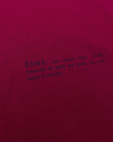 Immaculate Vegan - hewn. Womens Organic Cotton Relaxed-fit Hoodie in Berry Red