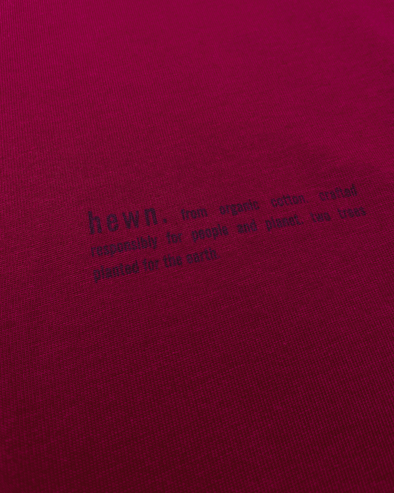 hewn. Mens Organic Cotton Relaxed-fit Sweatshirt in Berry Red