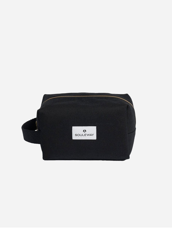 Souleway Natural Cotton Canvas Classic Washbag S | Night Black Night Black