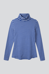 Immaculate Vegan - Lavender Hill Clothing Striped Cotton Roll Neck | Multiple Colours Blue / UK8 / EU36 / US4