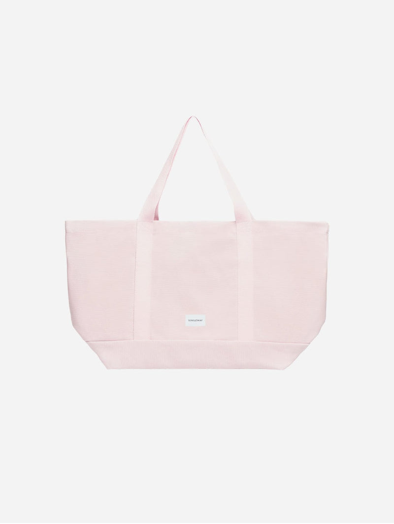 Souleway Natural Cotton Canvas Beach Bag | Blush Pink Blush Pink