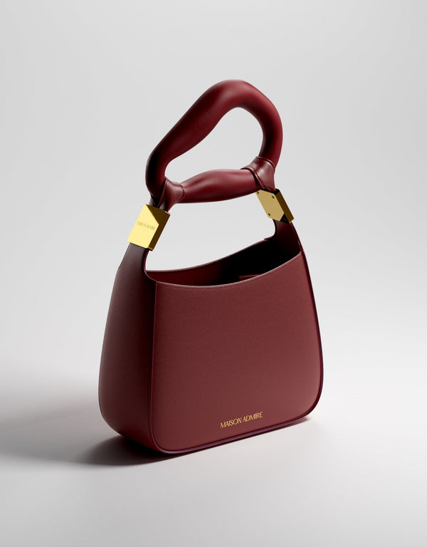 MAISON ADMIRE Burgundy vegan leather bag