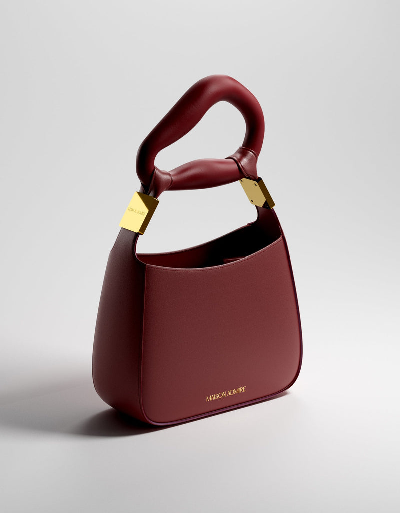 MAISON ADMIRE Burgundy vegan leather bag