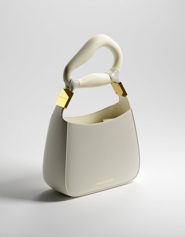 MAISON ADMIRE Ivory vegan leather bag