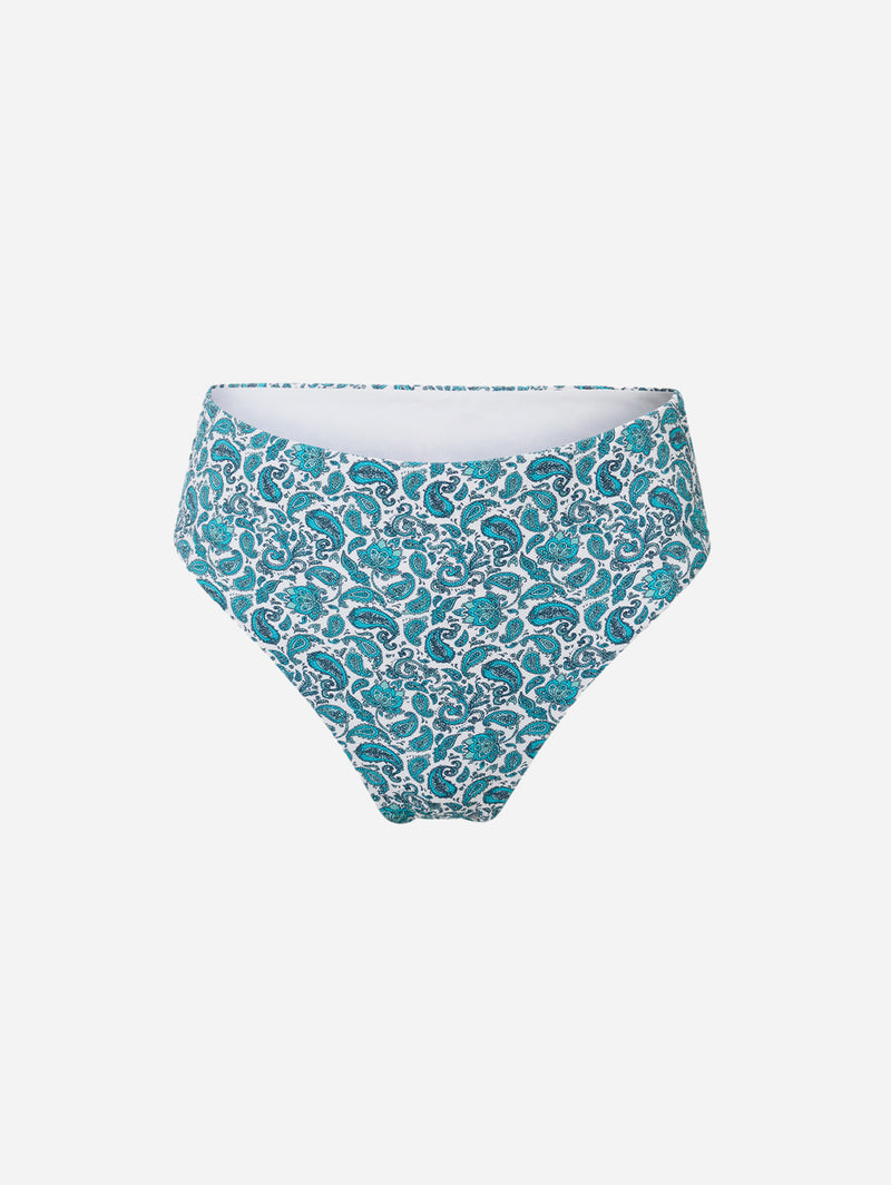 AQVA Swimwear Jondal Recycled Polyamide Bikini Bottom | Paisley Print XS