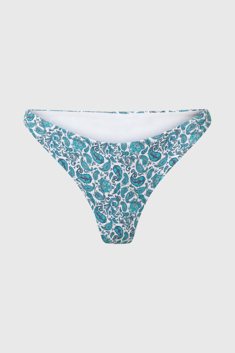 Turqueta Recycled Polyamide Bikini Bottom | Paisley Print