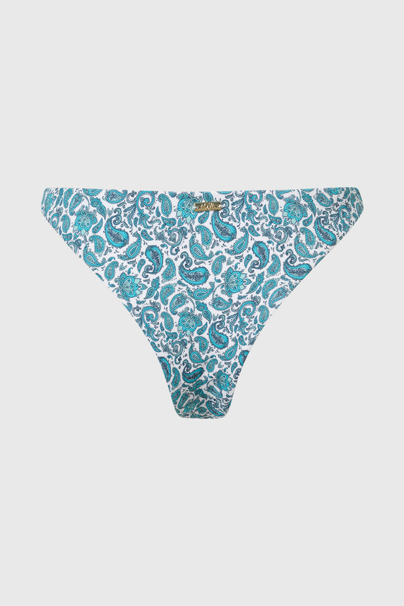 Turqueta Recycled Polyamide Bikini Bottom | Paisley Print