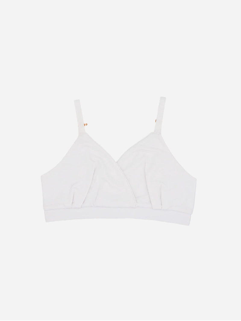 The Bshirt Breastfeeding & Maternity Organic Cotton Bra | White