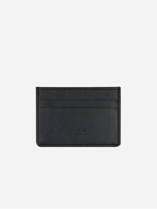 NAE Vegan Shoes Breda Vegan Leather Card Wallet | Black One Size