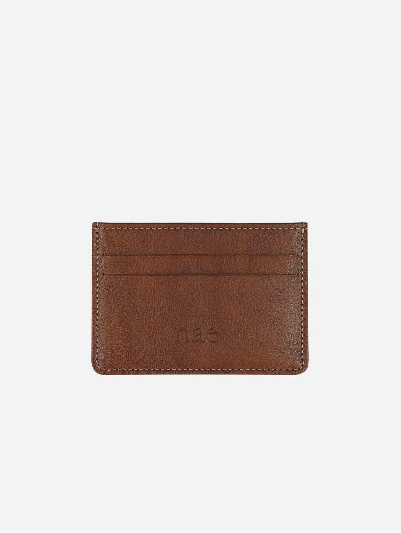 NAE Vegan Shoes Breda Vegan Leather Card Wallet | Brown One Size