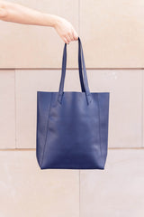 Immaculate Vegan - Canussa Basic Vegan Leather Everyday Tote Bag | Navy Blue