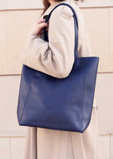 Immaculate Vegan - Canussa Basic Vegan Leather Everyday Tote Bag | Navy Blue