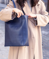 Immaculate Vegan - Canussa Basic Vegan Leather Everyday Tote Bag | Navy Blue