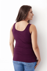 Immaculate Vegan - The Bshirt Nursing Laced Cotton Vest | Plum