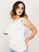 Immaculate Vegan - The Bshirt Nursing Laced Cotton Vest |  White