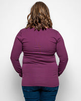 Immaculate Vegan - The Bshirt MATERNITY LONG SLEEVE TOP IN PLUM