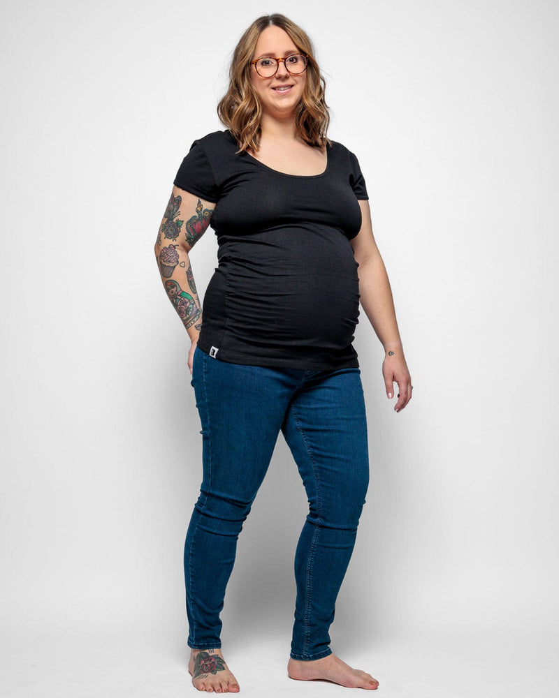 The Bshirt MATERNITY SHORT SLEEVE TSHIRT IN BLACK