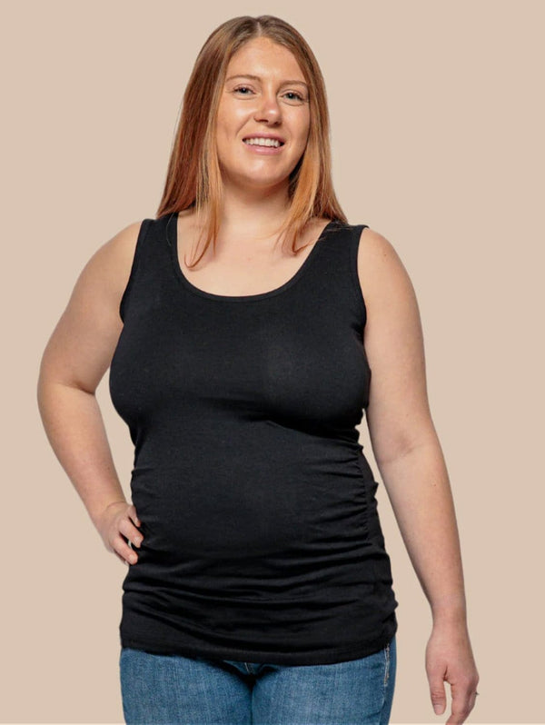 The Bshirt Maternity Cotton Vest | Black