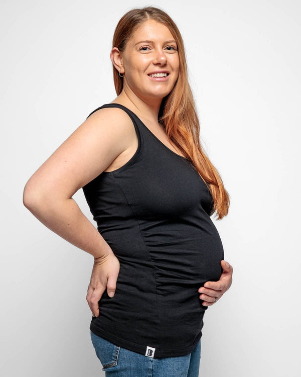 The Bshirt MATERNITY VEST IN BLACK