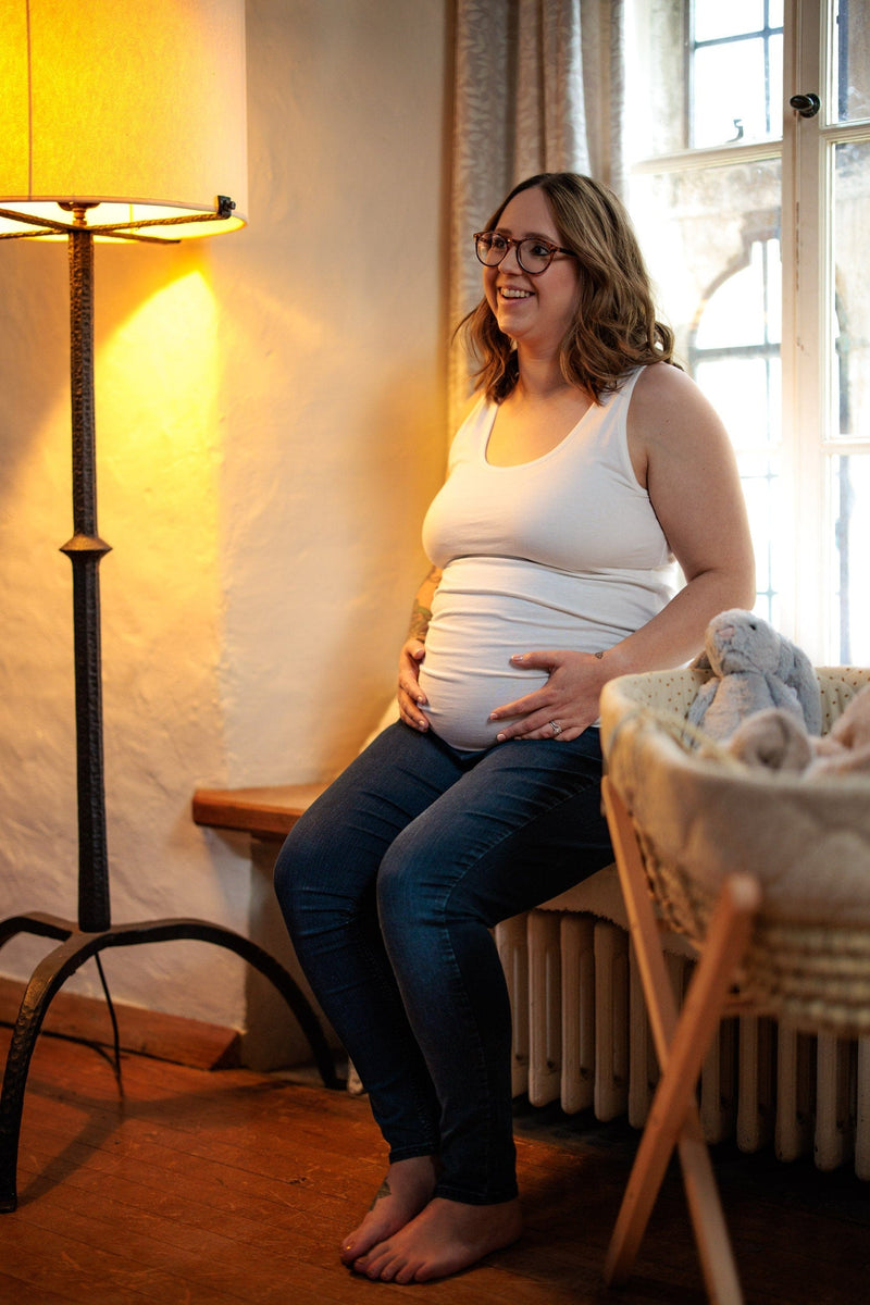 The Bshirt MATERNITY VEST IN WHITE