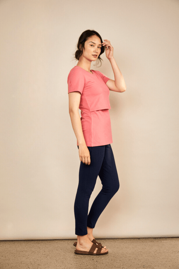 The Bshirt Bshirt Nursing Crew Neck T-shirt in Rose