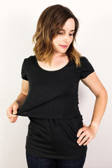 Immaculate Vegan - The Bshirt Nursing short sleeve t-shirt in Black