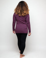 Immaculate Vegan - The Bshirt Nursing long sleeve t-shirt in Plum