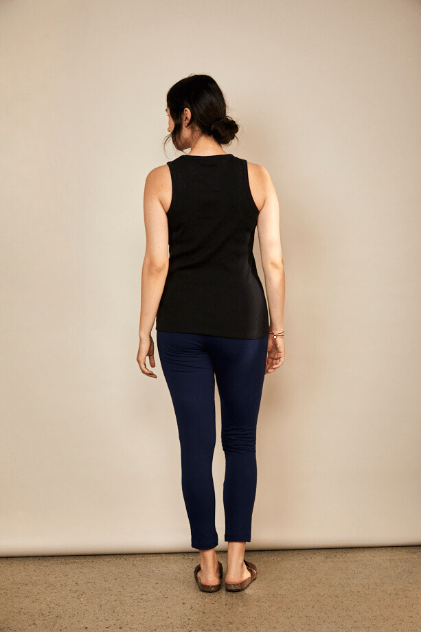 The Bshirt Bshirt Women's Rib Racer Vest in Black