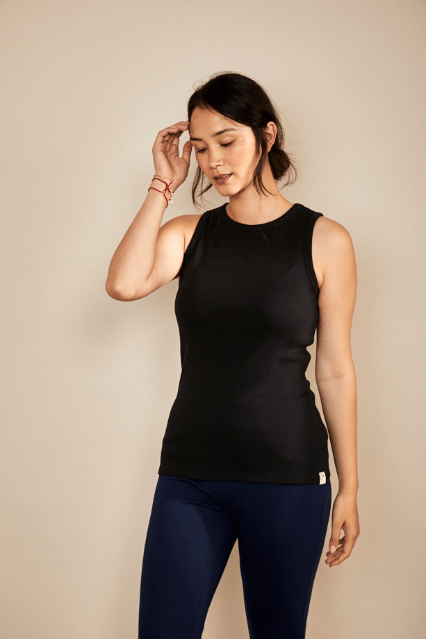 The Bshirt Bshirt Women's Rib Racer Vest in Black
