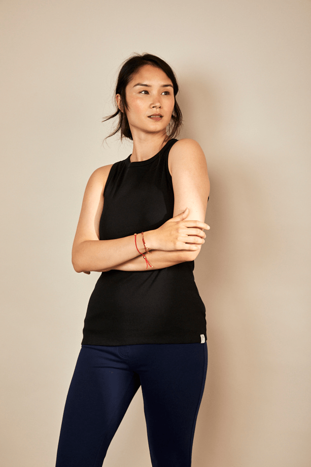 The Bshirt Bshirt Women's Rib Racer Vest in Black