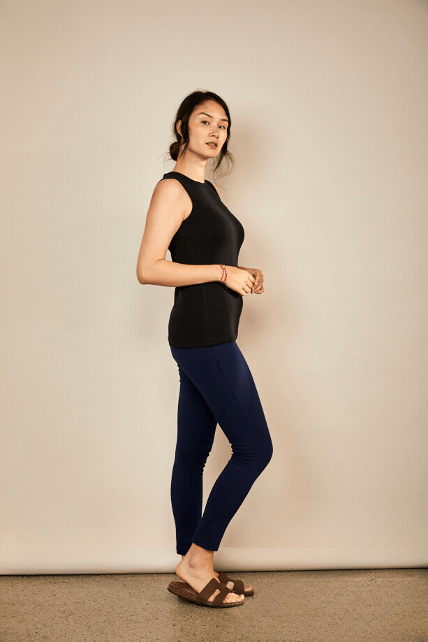 The Bshirt Bshirt Women's Rib Racer Vest in Black
