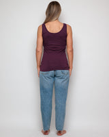 Immaculate Vegan - The Bshirt WOMEN'S VEST IN PLUM