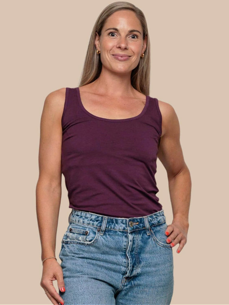 The Bshirt Cotton Vest | Plum