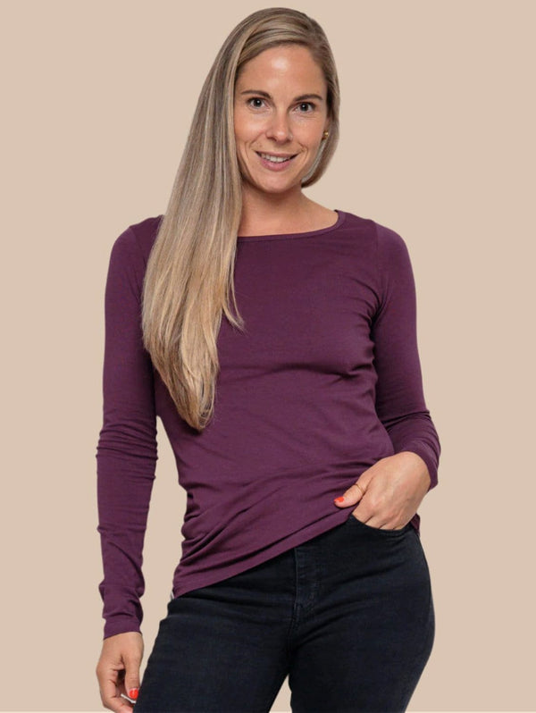 The Bshirt Cotton Long Sleeve | Plum