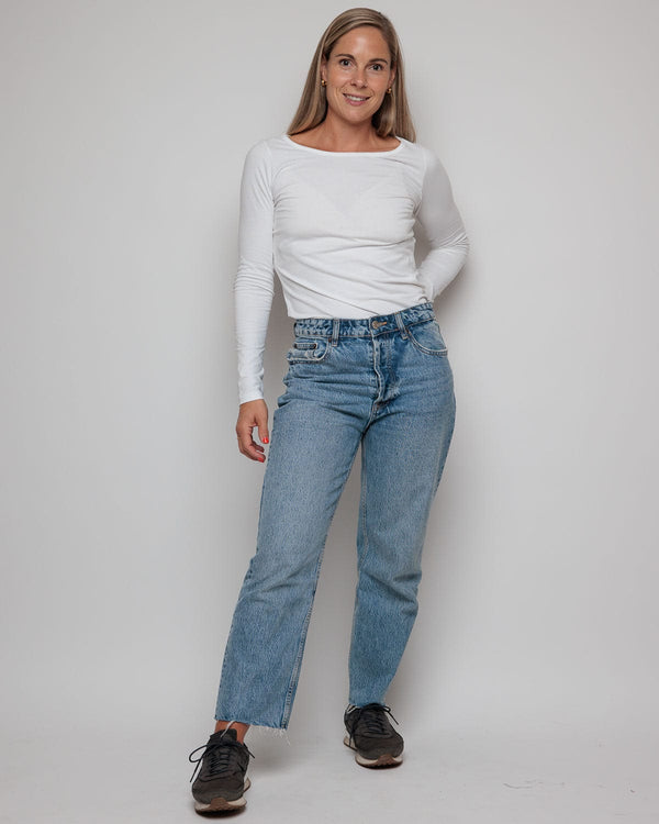The Bshirt WOMEN'S LONG SLEEVE TOP IN WHITE