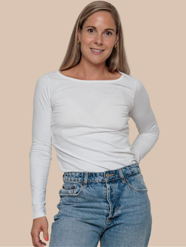 The Bshirt Cotton Long Sleeve | White