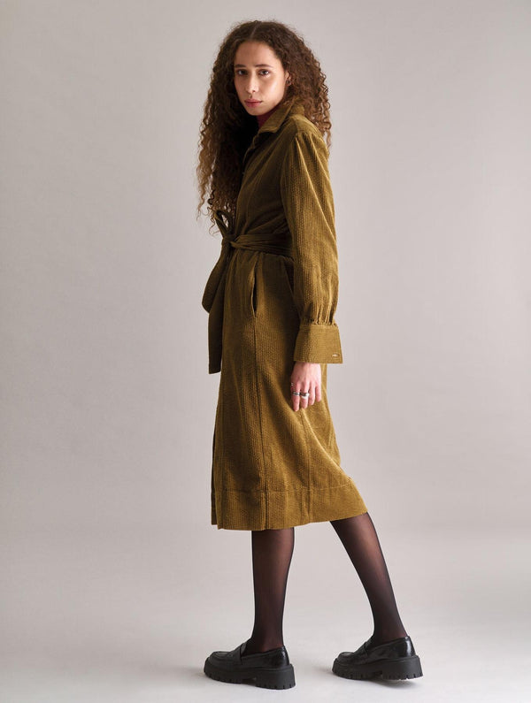 Women's Haritti Organic Cotton Cord Dress | Olive