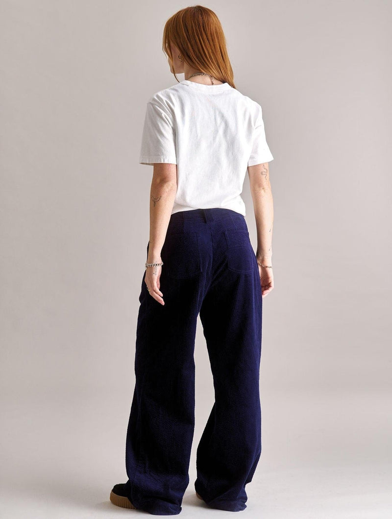 KOMODO Women's Lola Organic Cotton Cord Trouser | Navy