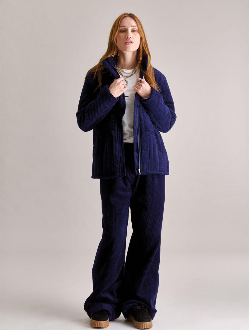 Women's Georgia Organic Cotton Cord Coat | Navy