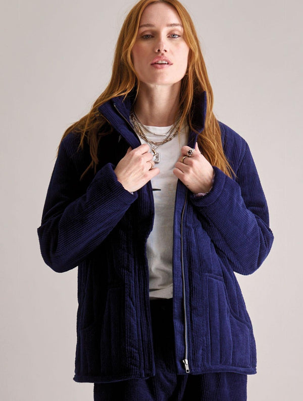 Women's Georgia Organic Cotton Cord Coat | Navy